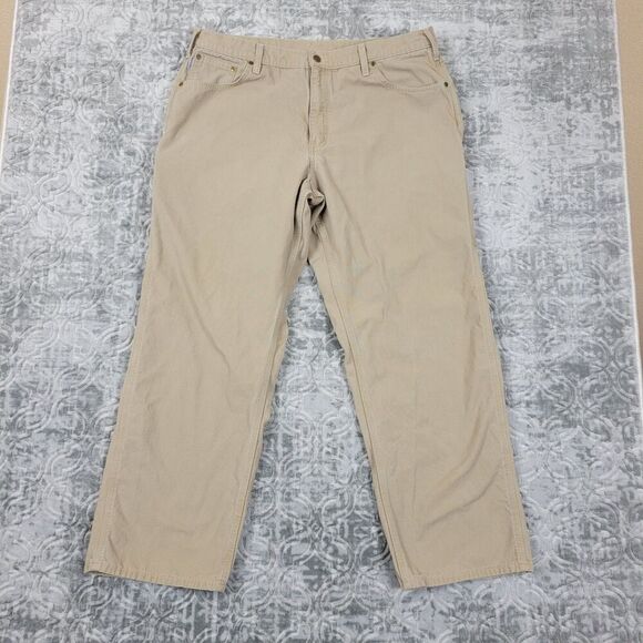 Carhartt Pants Mens 40x32 Meas. 38x30 Loose Original Fit Canvas Carpenter Canvas - Picture 1 of 14